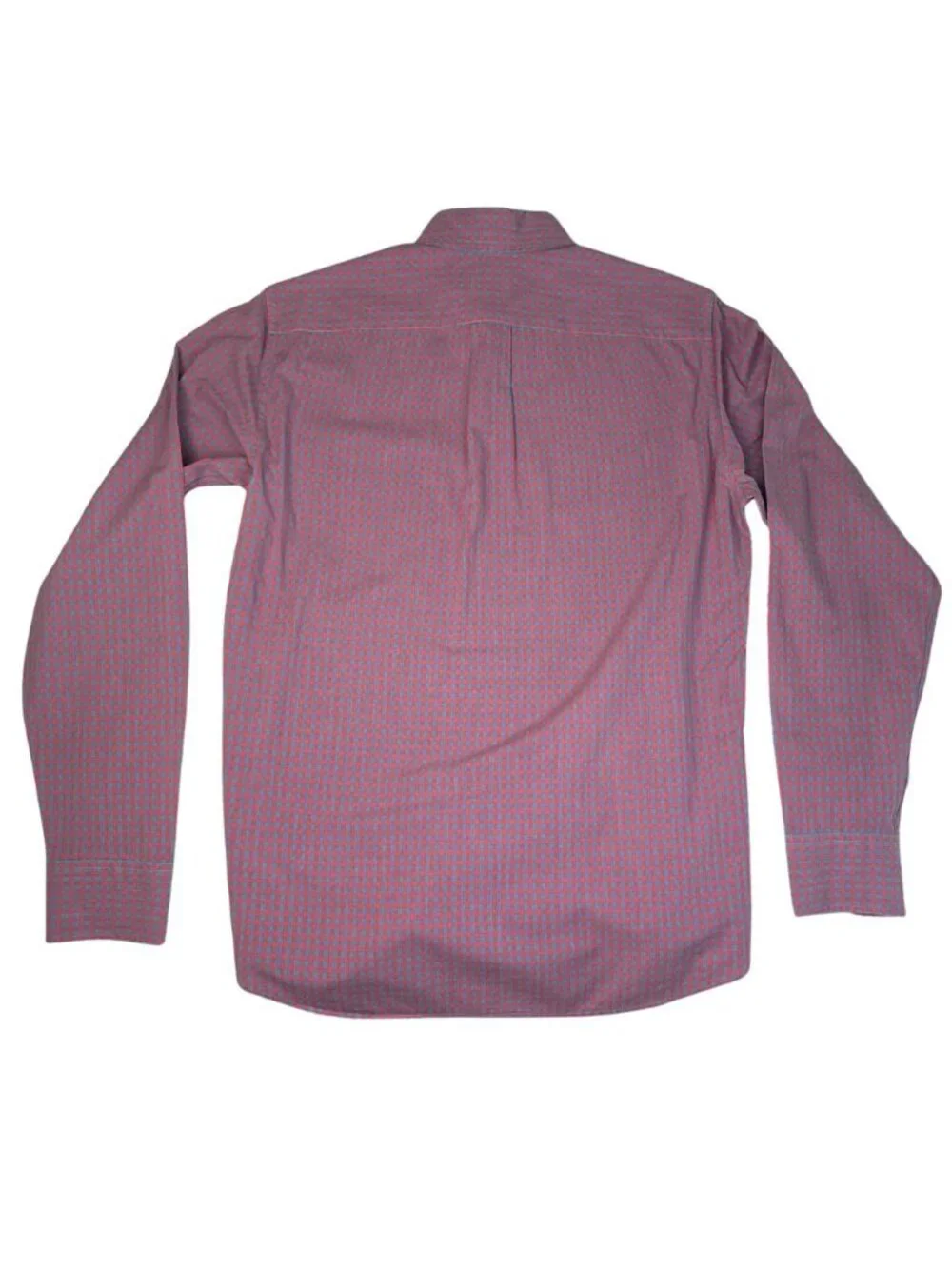 J.Crew Secret Wash Stretch Slim Coral Pink Blue Gingham Shirt S